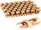 Grounding Split Bolt, 50 Pieces 4 Gauge 8 Gauge High Strength Split Bolt Connectors, Ground Wire V1258-DP02-C-2131