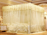 Luxury PrincessThree Side Openings Post Bed Curtain Canopy Netting Mosquito Net Bedding V1294-YM0901-JY19727-03