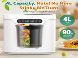 4L Electric Composter in White for Kitchen Food Waste Recycling V178-59338