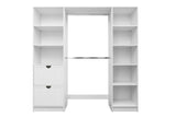 BASEL WALK IN WARDROBE KIT - WHITE - HAMPTONS - HALF MOON BLACK V164-ECW5H04B