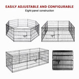 24" 8 Panel Pet Dog Playpen Puppy Exercise Cage Enclosure Fence Play Pen V63-834381