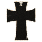 Handcrafted Shell & Broad Weave Wall Hanging Cross 32x23cm V637-33796CRS