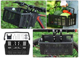 Foldable Bike Basket Black PP Wear-Resistant Durable for Bike Use V1370-AZ4-16233