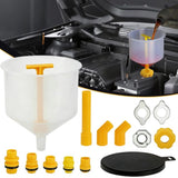 Coolant Funnel Kit, 15 PCS Radiator Flush Kit, No-Spill Radiator Burping Air Bleeder Coolant Filling V1370-AZ4-15704