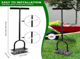 Lawn Aerator, Automatic Dirt and Leaf Clean Design, Heavy Duty Manual Lawn Aerator Tool with 15 Iron V1107-119-66647