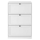 Levede Shoe Cabinet 3 Flip Drawers Adjustable Shelf Shoe Organiser Storage Rack EA0293-WH-3-AU
