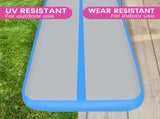 Powertrain Airtrack 20cm Thick 5m x 1m Inflatable Gymnastics Tumbling Mat Air Track - Blue IFM-XBO-005-BU
