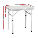 Weisshorn Folding Camping Table 60CM Adjustable Portable Outdoor Picnic Desk CAMP-T-MDF-60