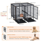 52 XXXL Heavy Duty Dog Cage Large Breed Kennel on Wheels V178-66729