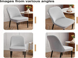 Curved Dining Room Chair,Round Back Dining Chair Slipcovers, Curved Thick Plush Office Chair V1188-YT-A-2340