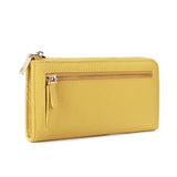 Genuine Leather Wallet RFID Blocking Wallet Long Zipper Clutch Women'S Phone - Light Green - Size m V1347-939-47482-LIG-M