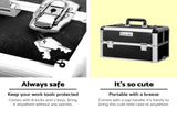 Embellir Makeup Case Beauty Trolley Cosmetic Organiser Box Travel Wheels Black CASE-MU-4T-081-BK