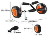 Foldable Kayak Cart Canoe Boat Carrier 250lbs Load with 10'' Solid Tires V952-S250LBS10INCHUJK2V0