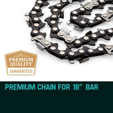 2 X 18 Baumr-AG Chainsaw Chain 18in Bar Replacement Suits SX45 45CC Saws V219-CHNCHABMRA18D