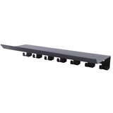 Floating Shelf Organizer Carbon Steel Wall Mounted Gym Equipment Storage Rack 7 Hooks Heavy Duty V1294-YM0901-3117250175311