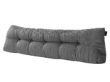 Giselle Headboard Pillow for Sitting in Bed, Upgraded Shredded Foam Reading Wedge Cushion for Lumbar HBP-WAVBTN-COR-GY-Q