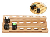 35mm Hole Diameter Bamboo Essential Oil Bottle Display Rack Stand Essential Oil Storage Box V1294-YM0901-3118200114311