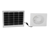 6in Solar Exhaust Fan White Round 8W Solar Panel Fan for Ventilation Cooling Bathroom Kitchen V1294-YM0901-3114250042711