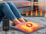 Grey Portable Versatile USB Electric Foot Warmer Heated Seat Pad Set with 4 Temp Levels & 4 V888-ELOSUNG49835