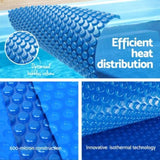 Aqua Buddy Pool Cover 600 Micron 7x4m w/ Roller 4m Swimming Pools Solar Blanket PC-70X40-L-BL-40ROL