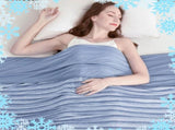 Blue Queen Size 200x150CM Cooling Blanket for Hot Sleepers - Lightweight Breathable All-Season V888-ELOSUNG42213