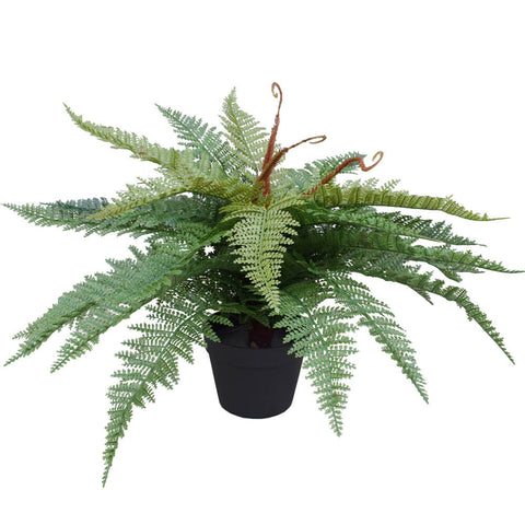 Artificial Potted Fishtail Fern 55cm V77-1043026