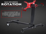 Engine Stand H Frame 450kg 1000lb Industrial Workshop Cars Auto Motor 4 Wheels V379-ENGSTND1LB