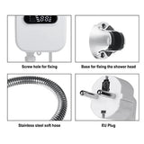3500W 220V Mini Water Heater Hot Electric Tankless Household Bathroom Faucet with Shower Head LCD V1369-AZ3-W-22288