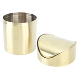 Desktop Trash 304 Stainless Steel Fingerprint Proof Compact Space Saving Mini Countertop Trash V1294-YM0703-3117230100511