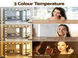 Embellir 90x60cm Makeup Mirror Large Hollywood Vanity Mirror with 18 Dimmable LED Bulbs MM-E-FRAME-6090LED-WH