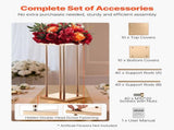 Wedding Flower Stand, 10PCS 60cm Column Flower Stand, Floral Stands with Metal Laminate, Cylindrical V952-HLHJLFT10J60MT7YR001V0