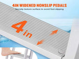 Removable Dock Ladder 5 Steps, 159 kg Load Capacity, Pontoon Boat Ladder with 4'' Wide Step & V952-MTXTCXSJFHXJDO516V0