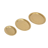3pcs Stainless Steel Dessert Tray Mirror Polishing Process Snack Jewelry Display TrayGold V1294-YM0523-3118210306011