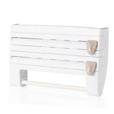 Multifunctional Foil Cutter Wall Holder for Plastic and Aluminum Foil with Kitchen Paper, V1188-MS-325-1555