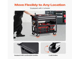 5-Tier Tool Cart with Wheels, 400 lbs Load Capacity, Rolling Work Cart with 2 Drawers & Pegboard, V952-DGNGJCHCLYG22CMU5V0