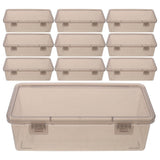 10-Pack Light Grey Plastic Desktop Cash Organizer with Lid for and Money Storage Box V1369-AZ3-W-22633