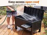 i.Pet Outdoor Cat House Pet Kennel Enclosure Cat Shelter Condo Rabbit Hutch Black PET-CH-PP68-CO
