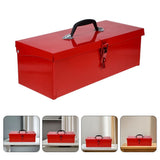 Red Metal Tool Box Portable Toolbox Chest with Durable Thickened Iron for Home Use V1369-AZ3-W-12116