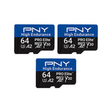 PNY 64GB MicroSD Card 3Pack DS-PNYSDU64GX3V32100PHE