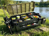 Double-layer multi-function outdoor storage fishing box, can be used as a stool, convenient storage V1102-HEYJ-004