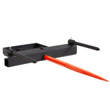 39" Hay Spear, Bale Spears 726kg Loading Capacity, Skid Steer Loader Tractor Bucket Attachment with V952-TZSPS12ZHZ3981A68V0