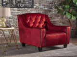 Lara Two Tone Tufted Garnet New Velvet Club Armchair V1041-JSF-5034GARNET