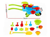 Keezi Kids Sandpit Beach Toys Set Wheelbarrow Shovels Animal Molds Sand Play PLAY-SAND-CAR