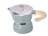 300ML Coffee Pot Moka Maker Coffee Kettle for Gas Stove Ethanol Stove Electrothermal FurnaceCyan V1294-YM0901-3118210170214
