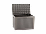 Gardeon Outdoor Storage Box 118L Container Lockable Garden Toy Tool Rattan-Texture Brown OSB-RAT-118L-BR