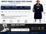 Blue Men's Winter Lounge Bundle Set - Flannel Shawl Collar Robe with 2x Thick Mid Calf V888-ELOSUNG54521
