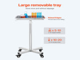 Mayo Stand, Stainless Steel Mayo Tray, Load Capacity up to 35 lbs, Adjustable Height 25.2"-39.8", V952-SYSTCECKFS411UNA4V0