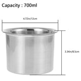 Set of 4 Stainless Steel Seasoning Containers with Handles for Spices, Condiments, and Kitchen Use V1366-AZ2-W-20367