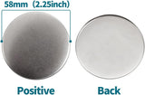 200 Sets 58mm Blank Pin Back Buttons Parts for Button Maker Machine 58mm, Round Badge V1258-DP02-C-1338