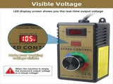 AC Motor Speed Controller - Adjustable 100V-120V & 15A Max, Electric Fan Variable Regulator US Plug V1366-AZ2-W-15846